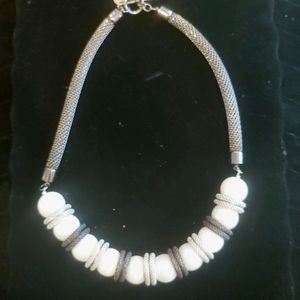 Erica Zap Mesh and Pearl Necklace